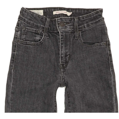 Levi's 721 High Rise Women Charcoal Skinny Stretch Jeans W23 L30