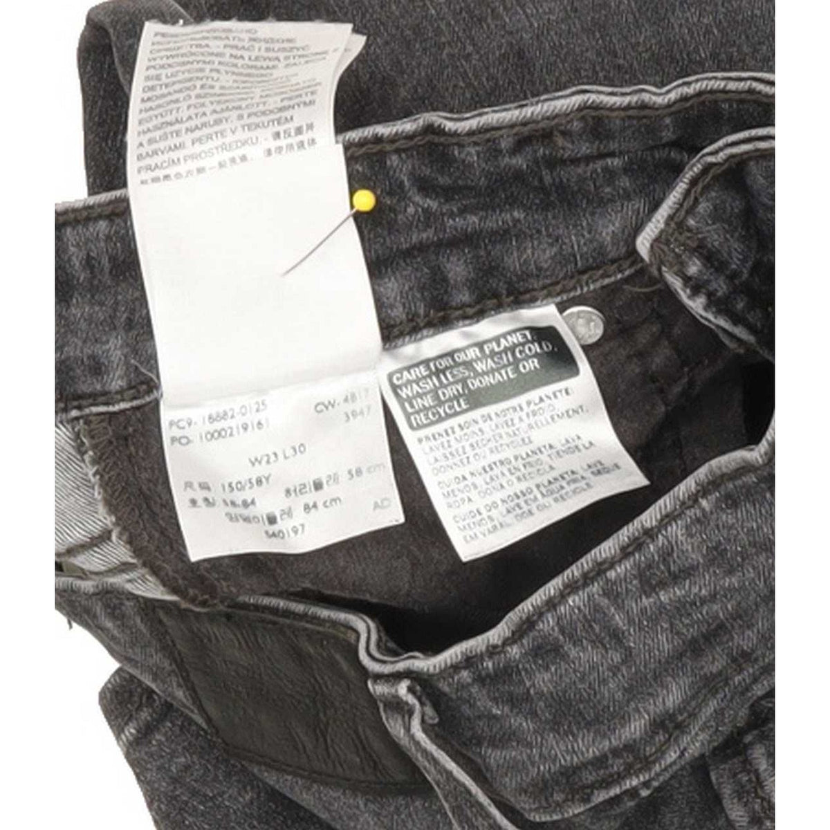 Levi's 721 High Rise Women Charcoal Skinny Stretch Jeans W23 L30