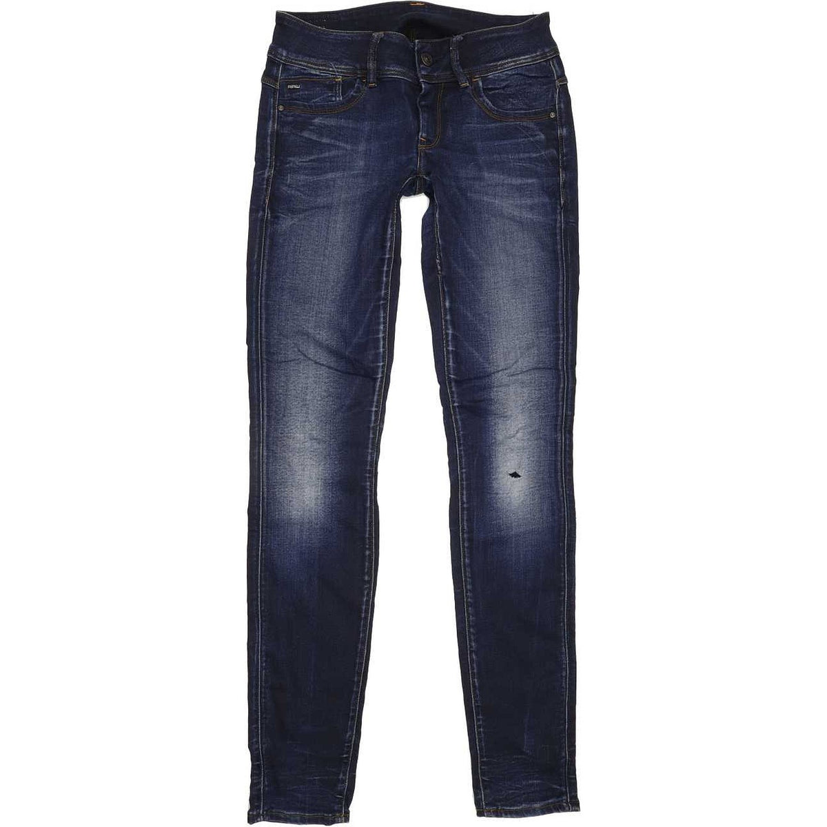 Wrangler Lynn Mid Women Blue Skinny Slim Stretch Jeans W28 L34