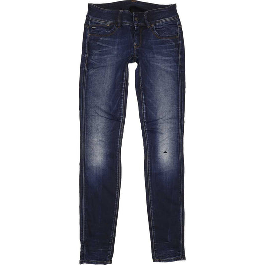 Wrangler Lynn Mid Women Blue Skinny Slim Stretch Jeans W28 L34
