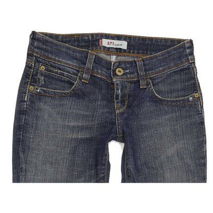Levi's 571 Women Blue Straight Slim Jeans W26 L31