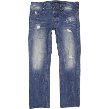 G-Star 3301 Men Blue Straight Regular Stretch Jeans W33 L31