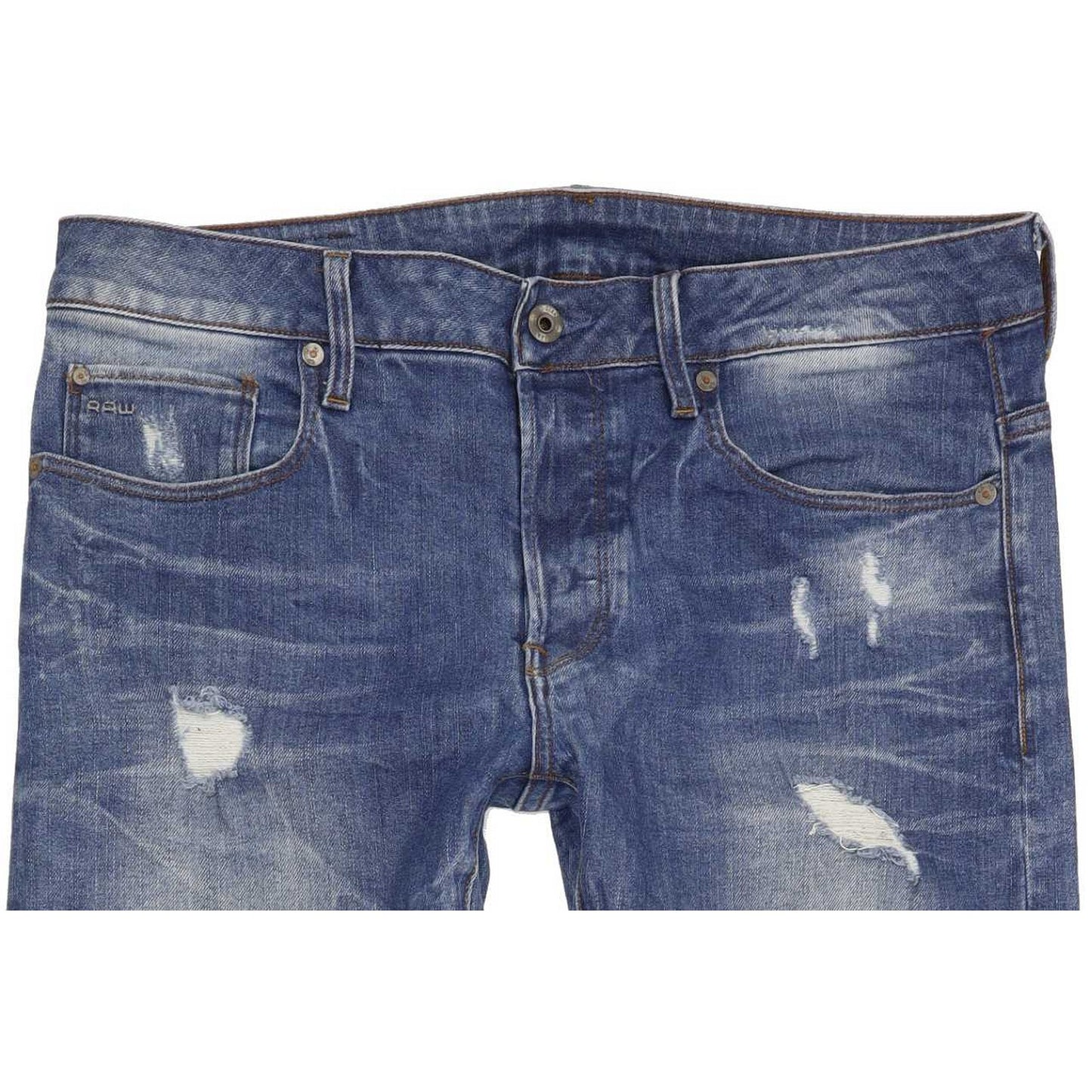 G-Star 3301 Men Blue Straight Regular Stretch Jeans W33 L31