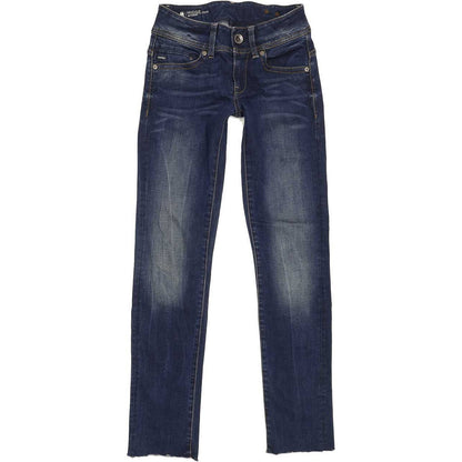 G-Star Midge Saddle Women Blue Straight Regular Stretch Jeans W25 L28
