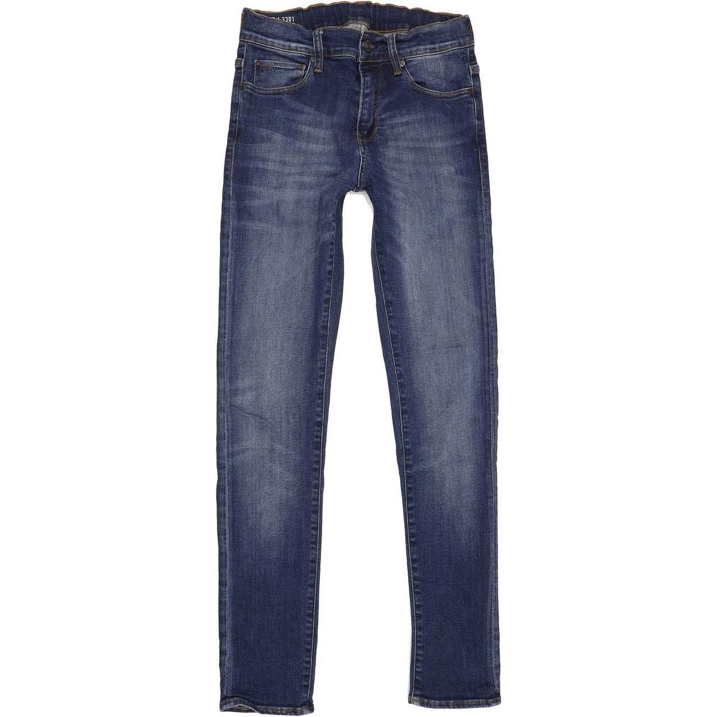 G-Star 3301 Raw Kids Blue Skinny Regular Stretch Jeans W24 L30