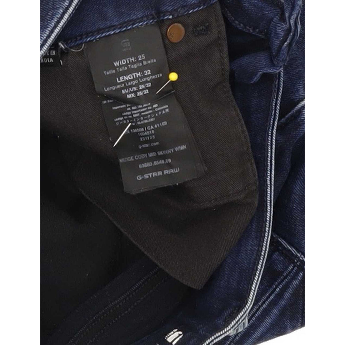 G-Star Midge Cody Mid Women Blue Skinny Slim Stretch Jeans W25 L32