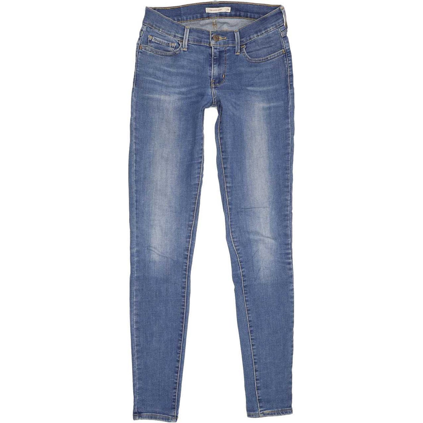 Levi's 710 Super Women Blue Skinny Regular Stretch Jeans W28 L32
