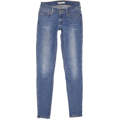 Levi's 710 Super Women Blue Skinny Regular Stretch Jeans W28 L32