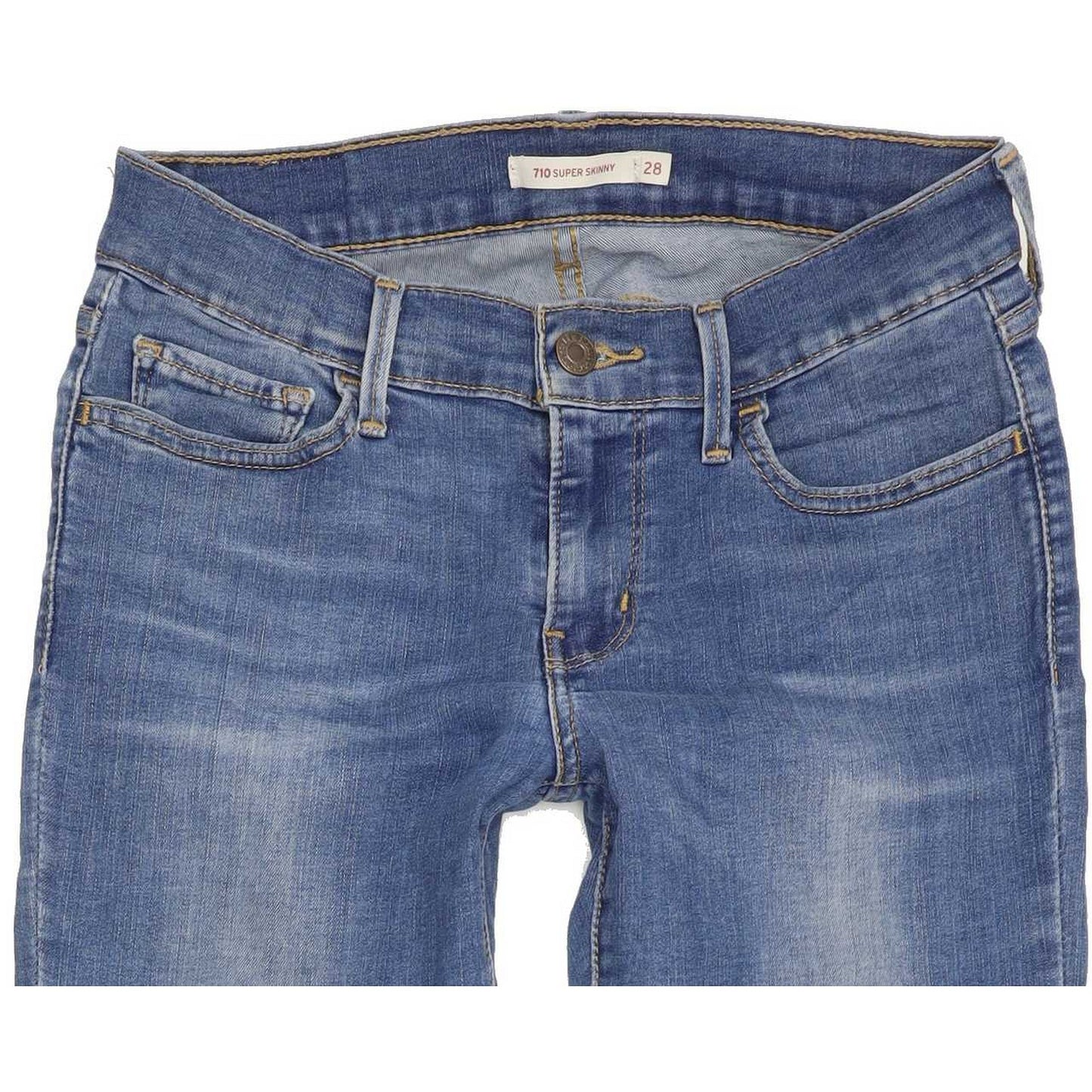 Levi's 710 Super Women Blue Skinny Regular Stretch Jeans W28 L32