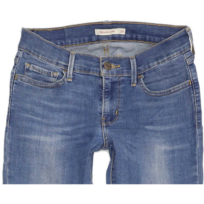Levi's 710 Super Women Blue Skinny Regular Stretch Jeans W28 L32