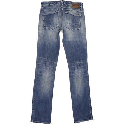 G-Star 3301 Women Blue Straight Slim Stretch Jeans W26 L32