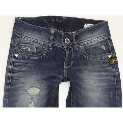 G-Star Lynn Women Blue Skinny Slim Stretch Jeans W25 L31