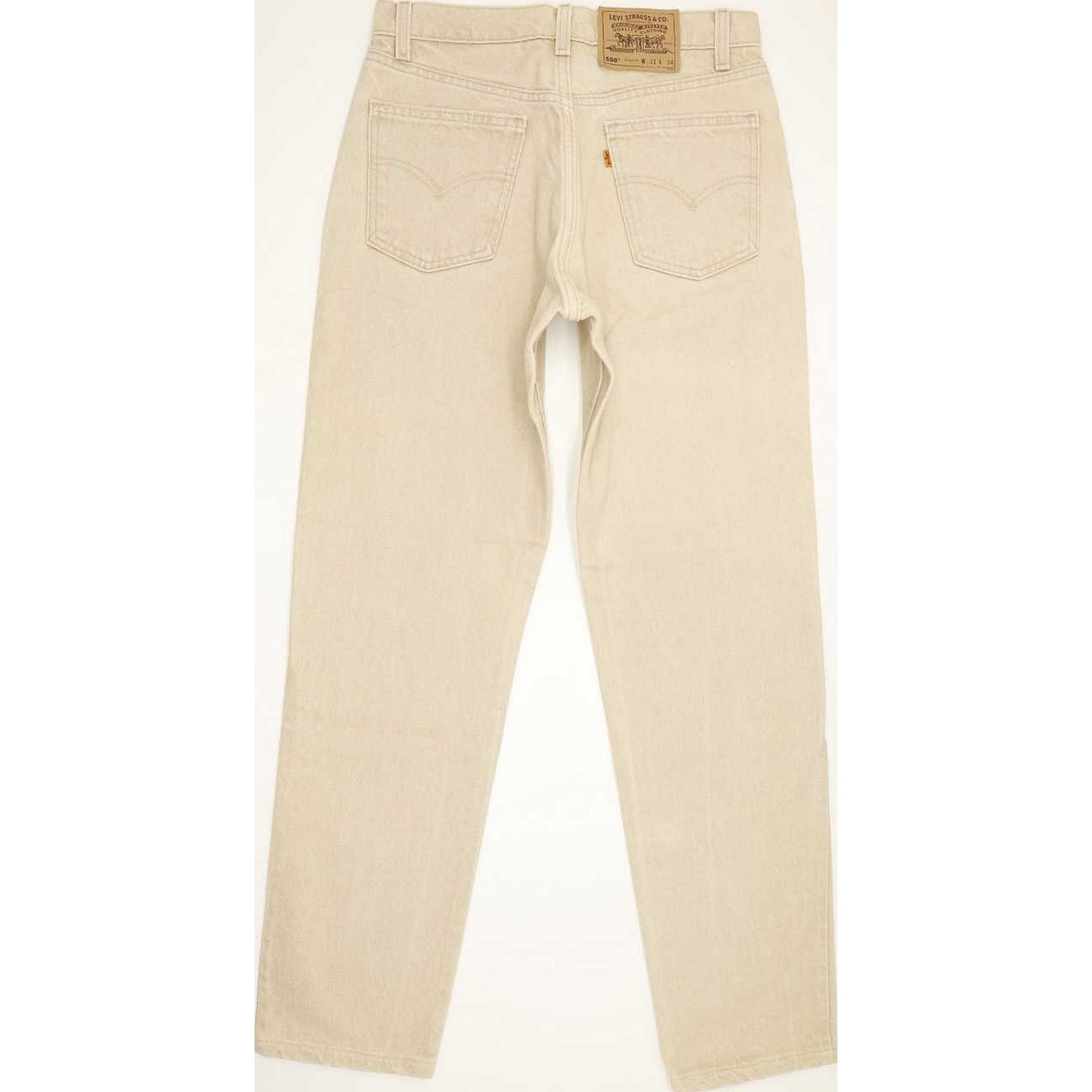 Levi's 550 Made in USA Beige Tapered Relaxed Mom Jeans High Waisted W31 L31
