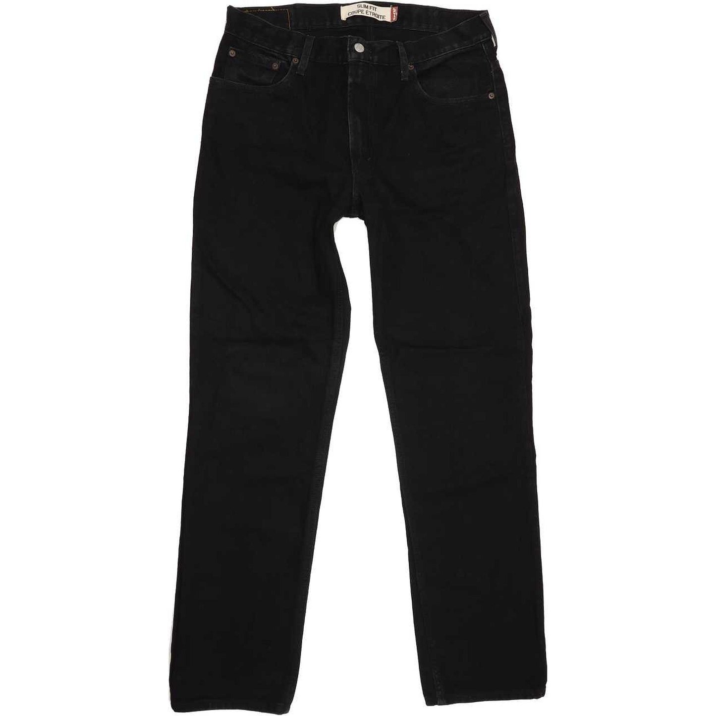 Levi's Men Black Straight Slim Jeans W36 L33