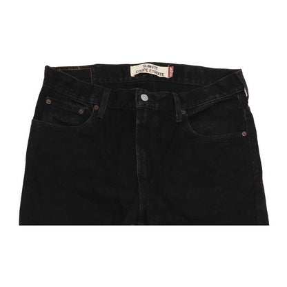 Levi's Men Black Straight Slim Jeans W36 L33