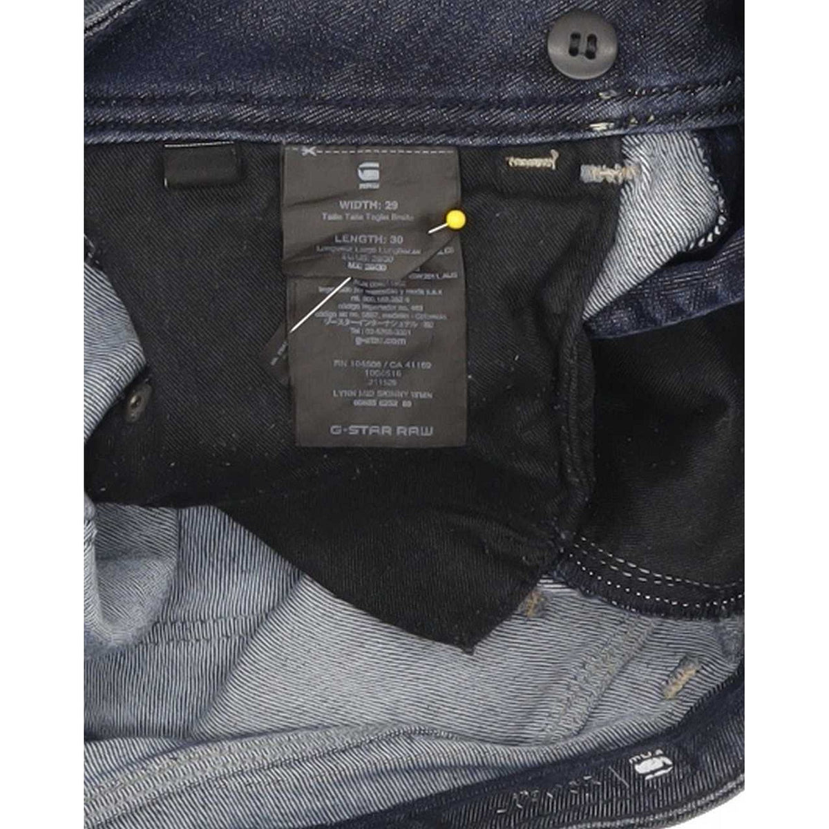 G-Star Lynn Mid Women Blue Skinny Slim Stretch Jeans W29 L29
