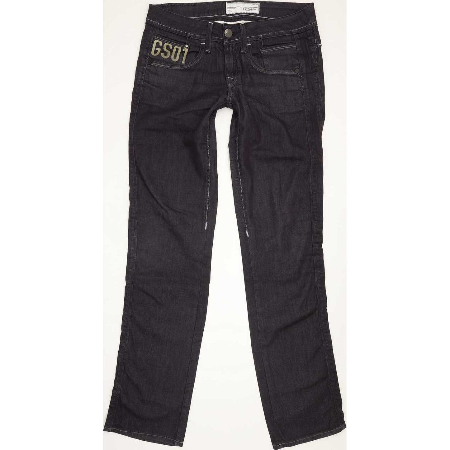 G-Star Saville Women Navy Straight Slim Stretch Jeans W28 L31