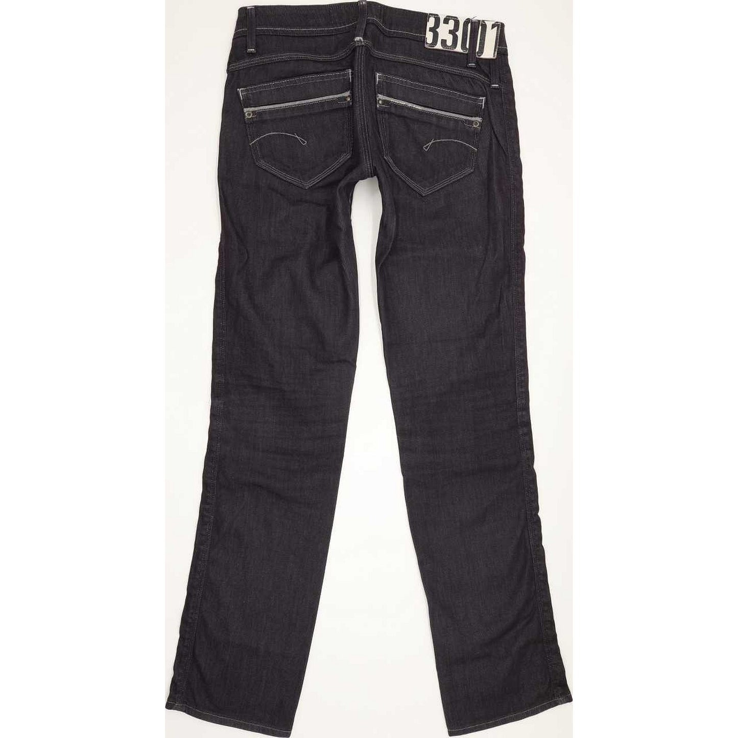 G-Star Saville Women Navy Straight Slim Stretch Jeans W28 L31