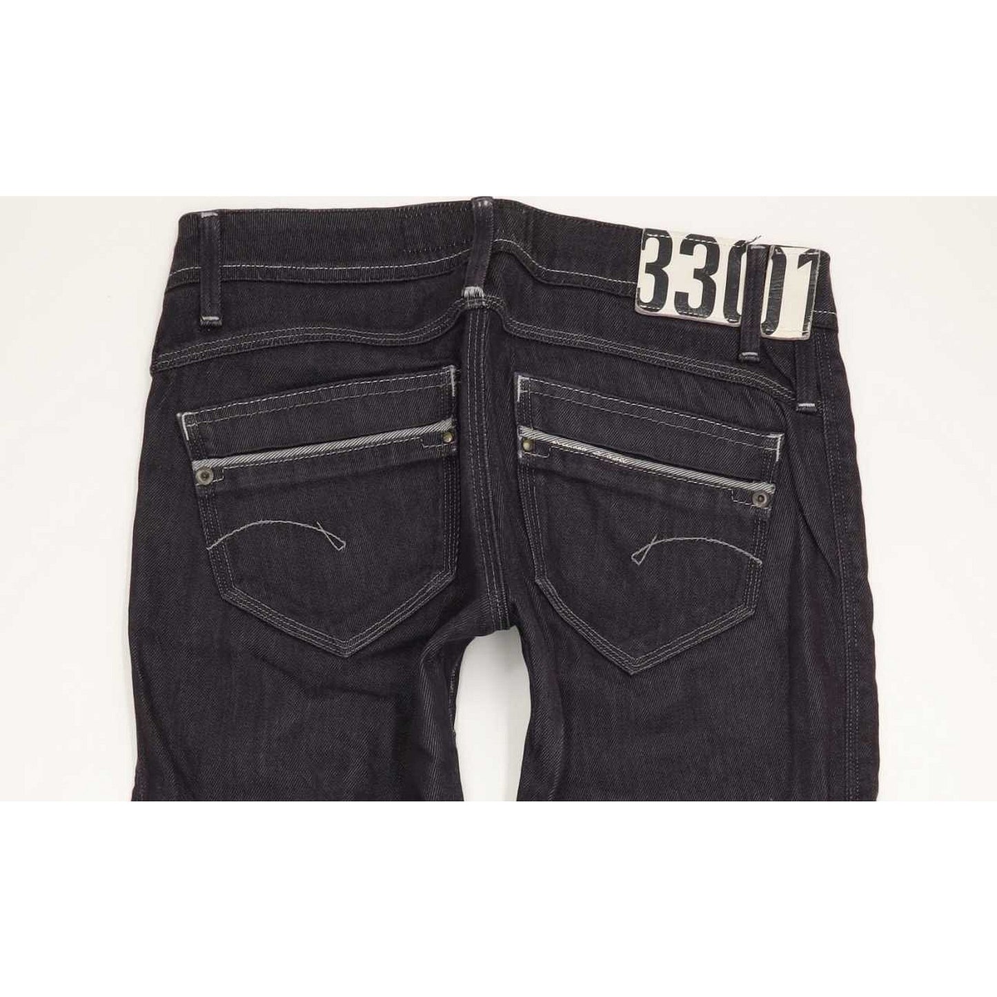 G-Star Saville Women Navy Straight Slim Stretch Jeans W28 L31