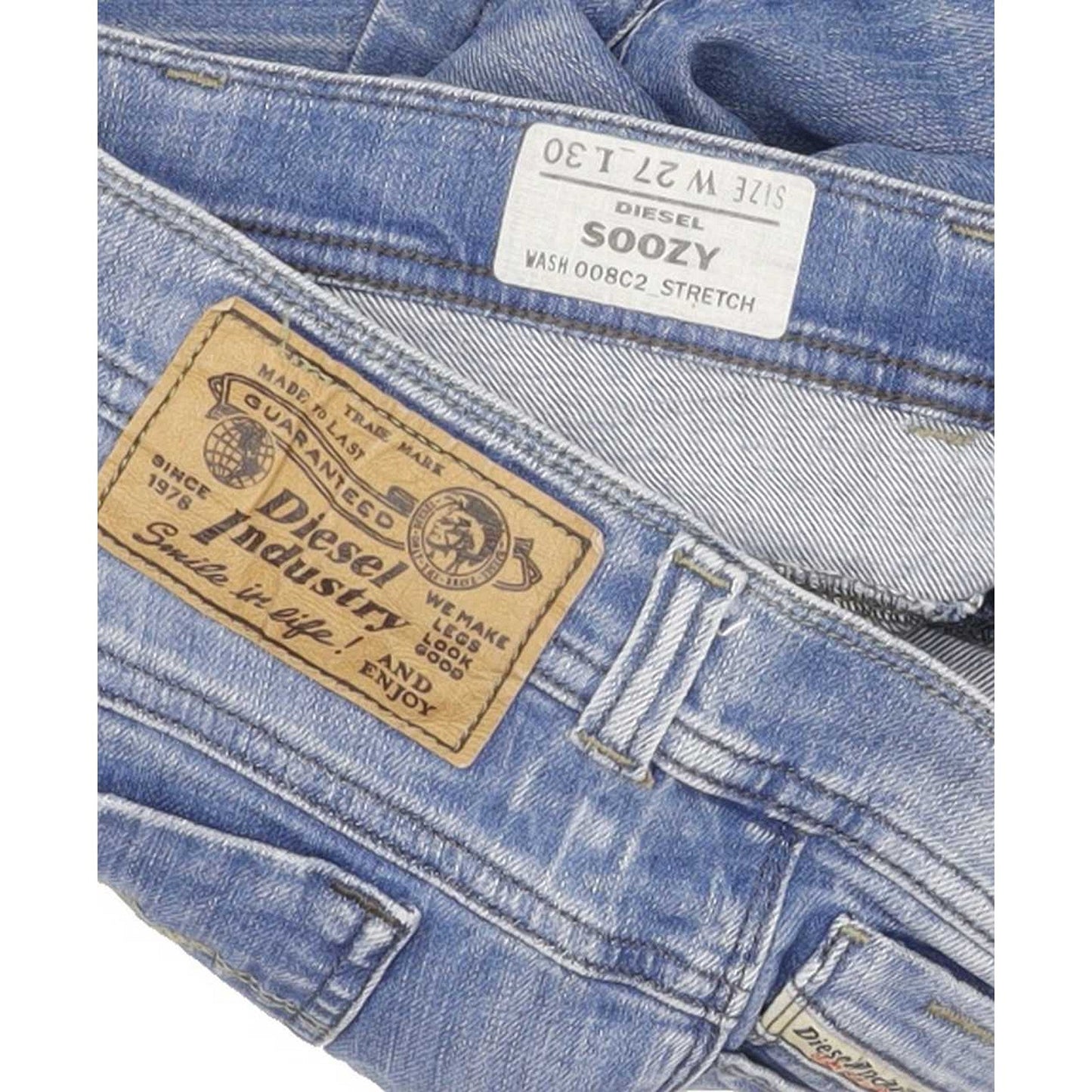 Diesel Soozy Men Blue Straight Slim Stretch Jeans W27 L26