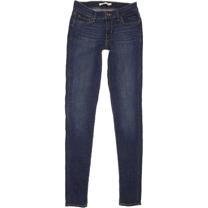 Levi's 710 Super Women Blue Skinny Regular Stretch Jeans W26 L32