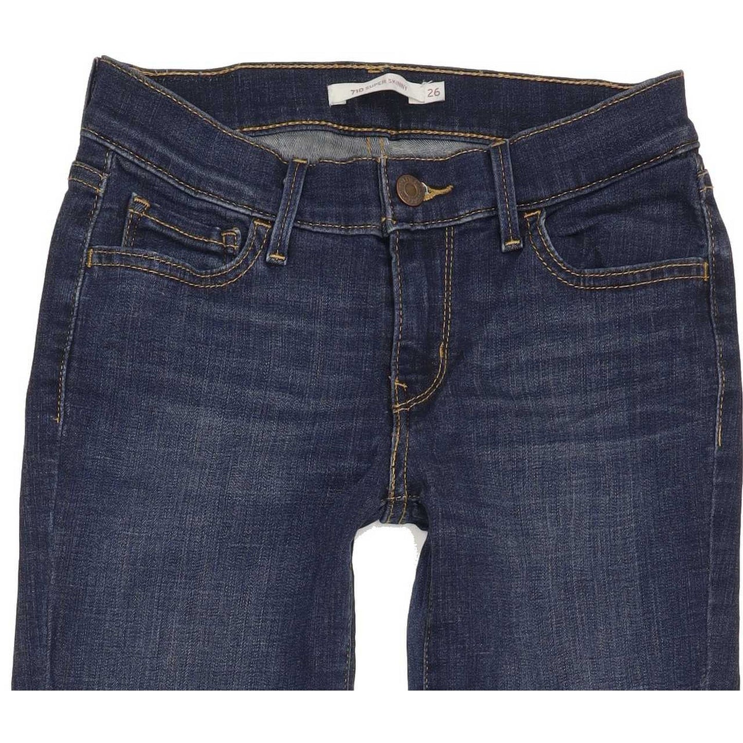 Levi's 710 Super Women Blue Skinny Regular Stretch Jeans W26 L32