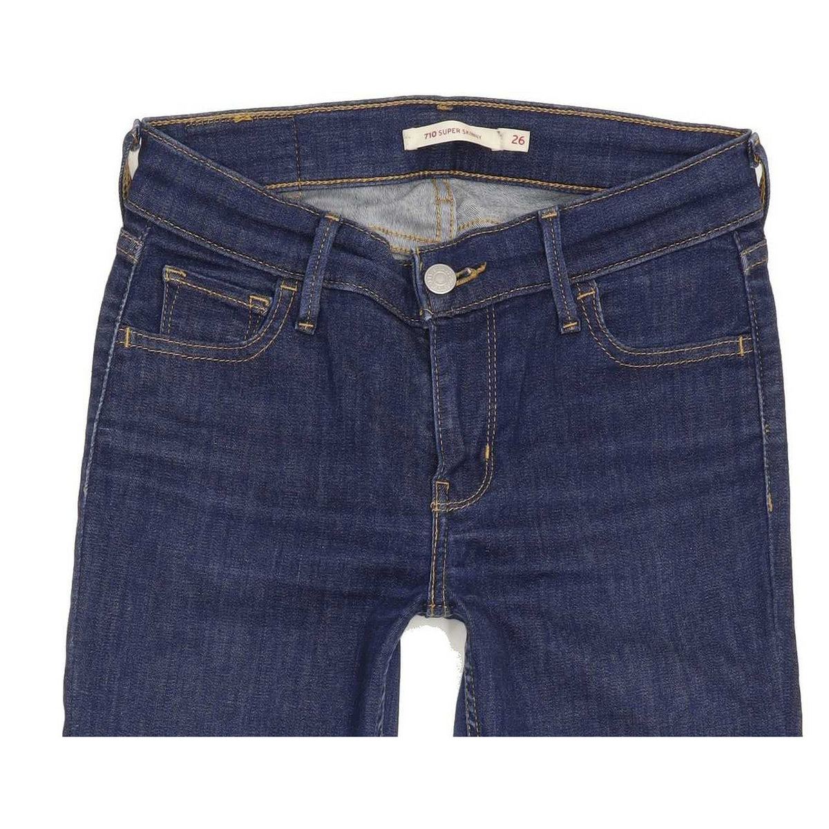Levi's 710 Super Women Blue Skinny Regular Stretch Jeans W26 L27