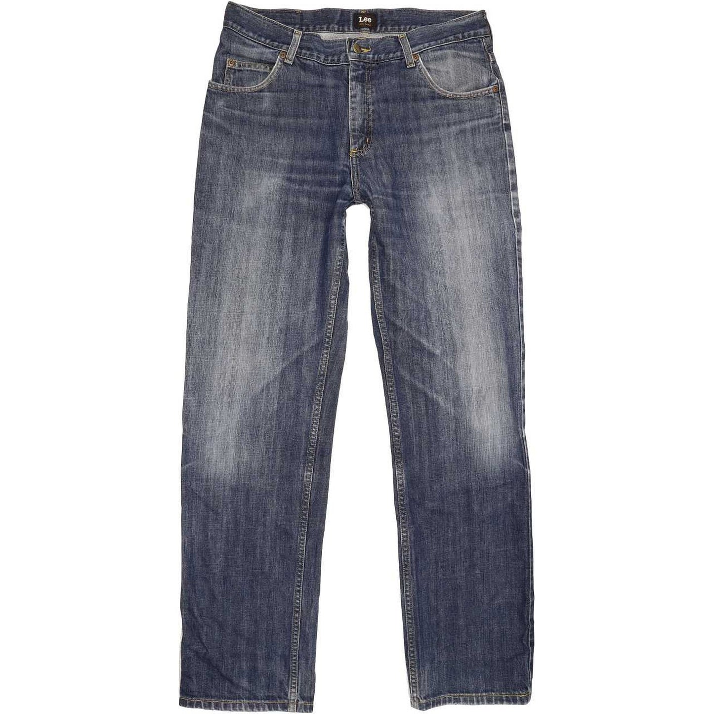 Lee Men Blue Straight Regular Jeans W32 L33