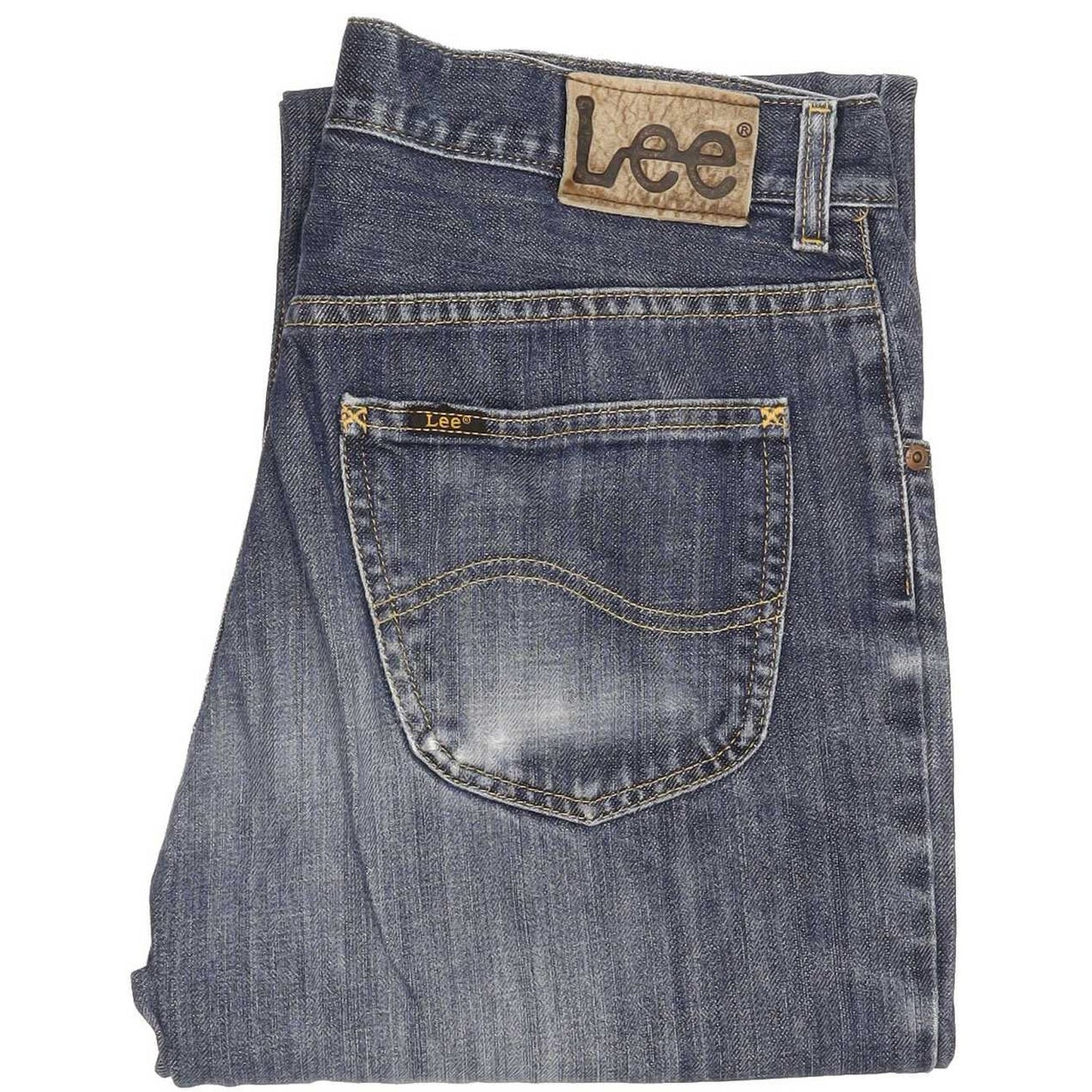 Lee Men Blue Straight Regular Jeans W32 L33