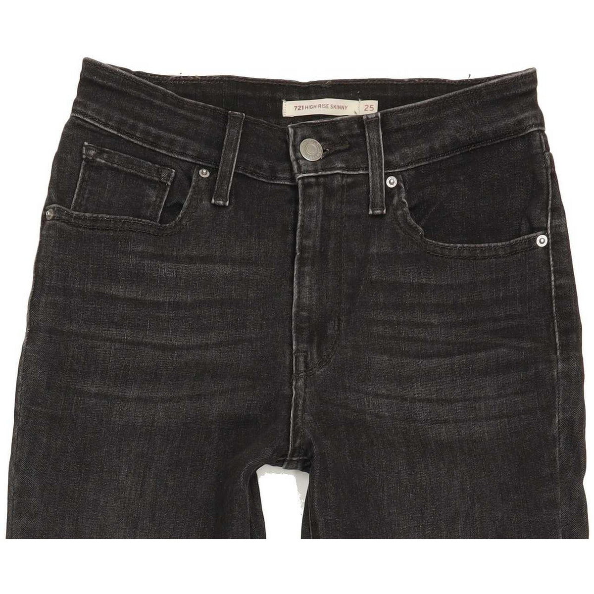 Levi's 721 High Rise Women Black Skinny Stretch Jeans W25 L30
