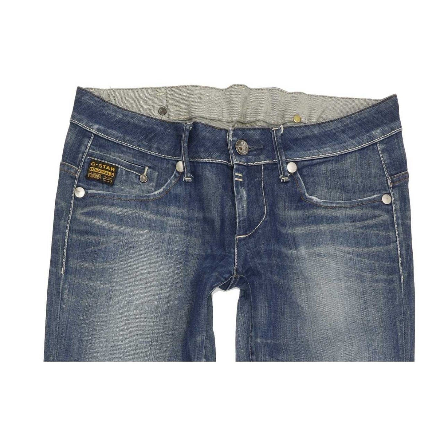 G-Star Midge Women Blue Straight Slim Stretch Jeans W30 L30