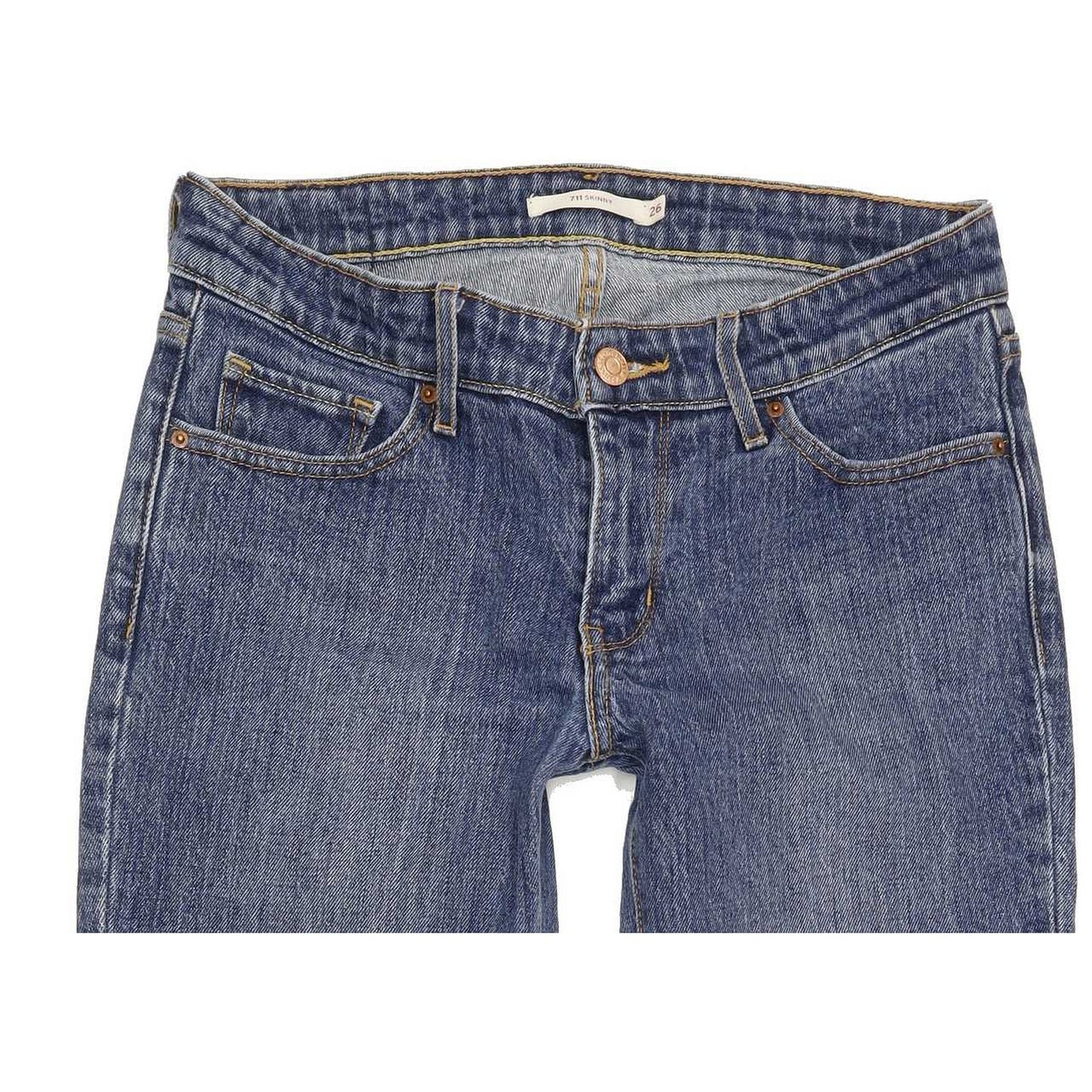 Levi's 711 Men Blue Skinny Regular Stretch Jeans W26 L27