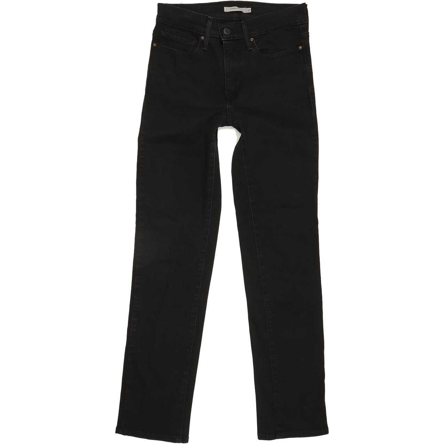 Levi's Slimming Women Black Straight Regular Stretch Jeans W27 L30