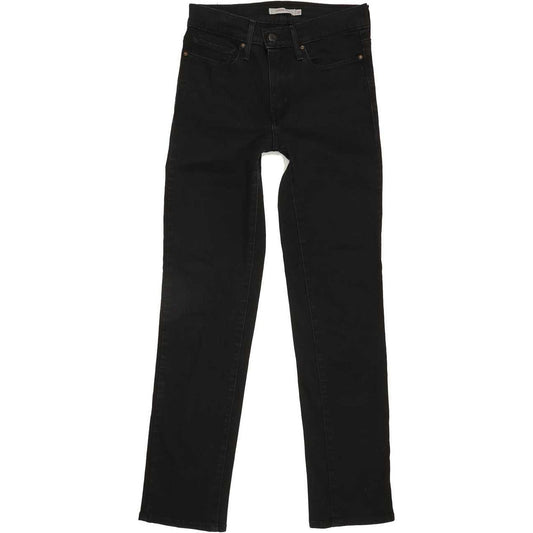 Levi's Slimming Women Black Straight Regular Stretch Jeans W27 L30