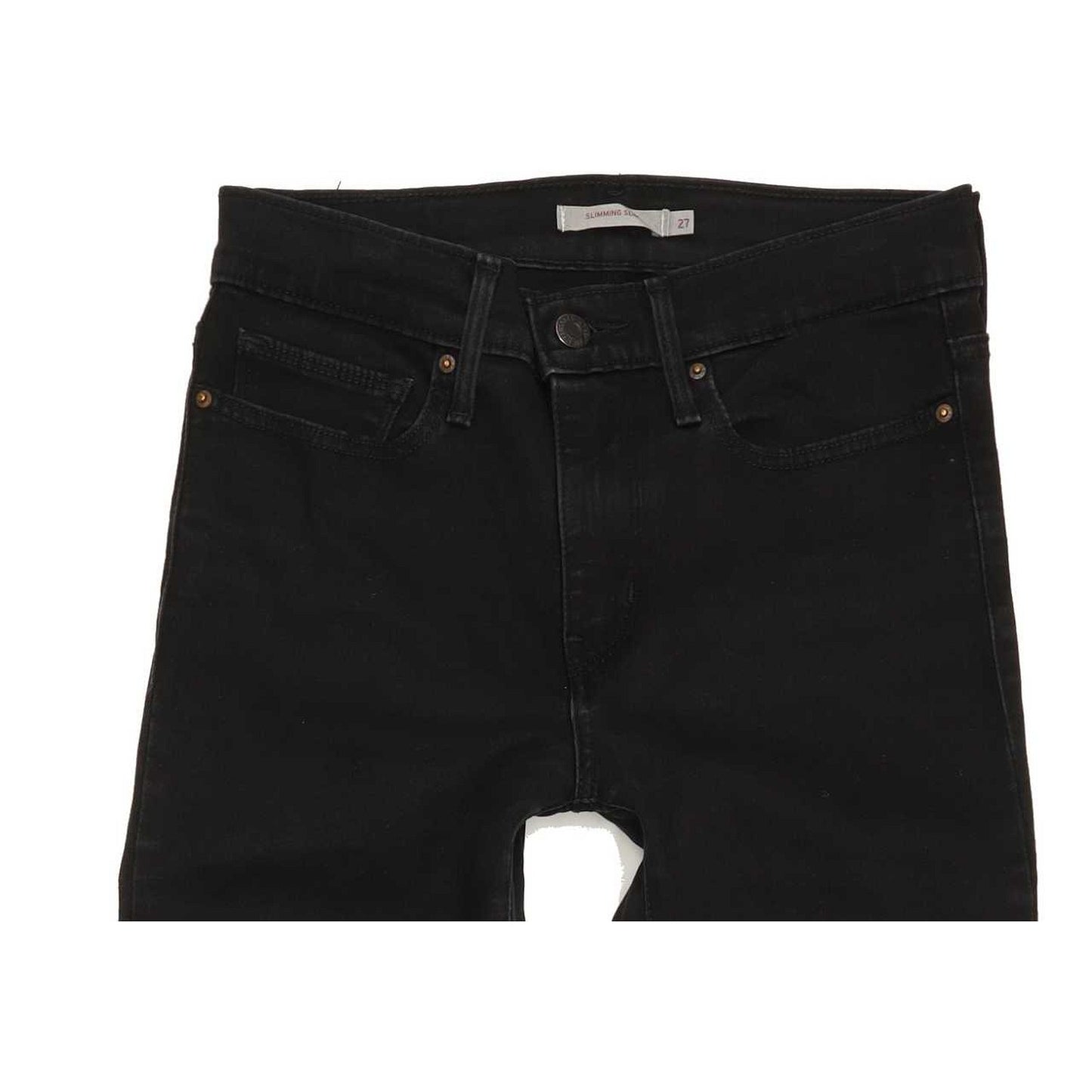 Levi's Slimming Women Black Straight Regular Stretch Jeans W27 L30