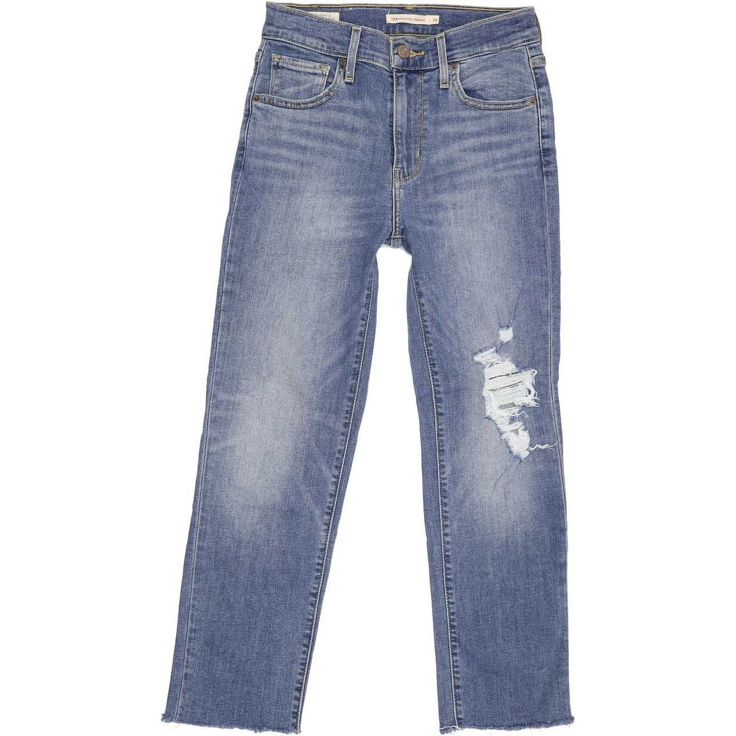 Levi's 724 High Rise Women Blue Straight Stretch Jeans W26 L24