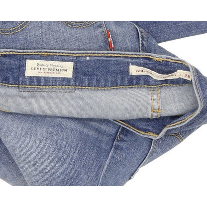 Levi's 724 High Rise Women Blue Straight Stretch Jeans W26 L24