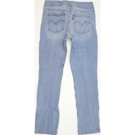 Levi's No Zip Women Blue Straight Slim Stretch Jeans W30 L30