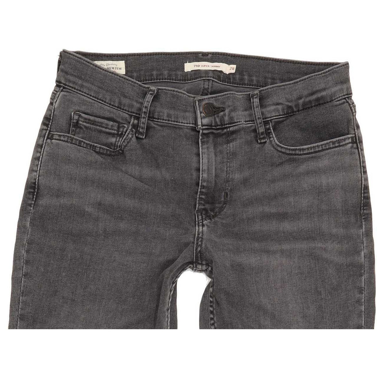 Levi's 710 Super Women Grey Skinny Regular Stretch Jeans W28 L29