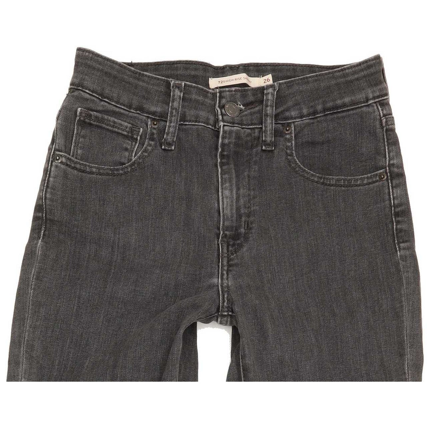 Levi's 721 High Rise Women Grey Skinny Stretch Jeans W26 L30