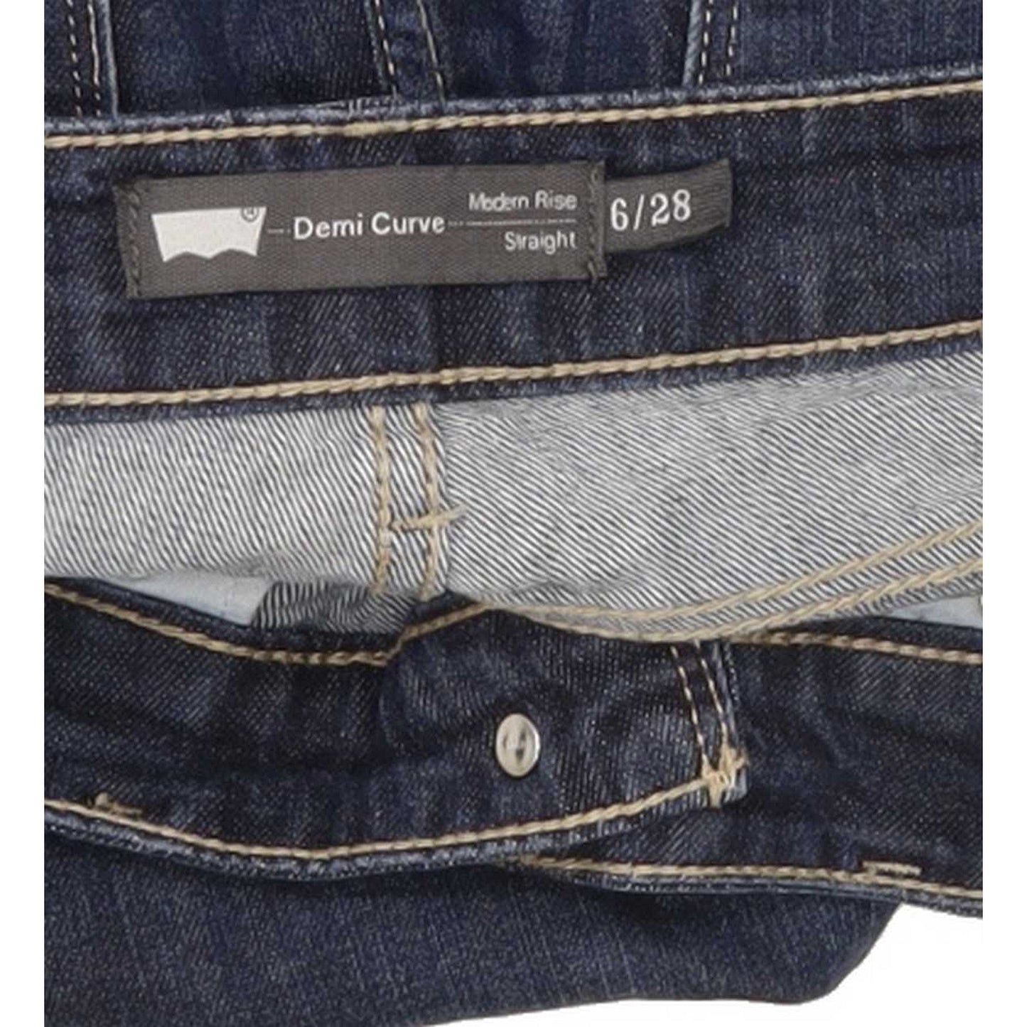 Levi's Dem Curve Women Blue Straight Slim Jeans W28 L30