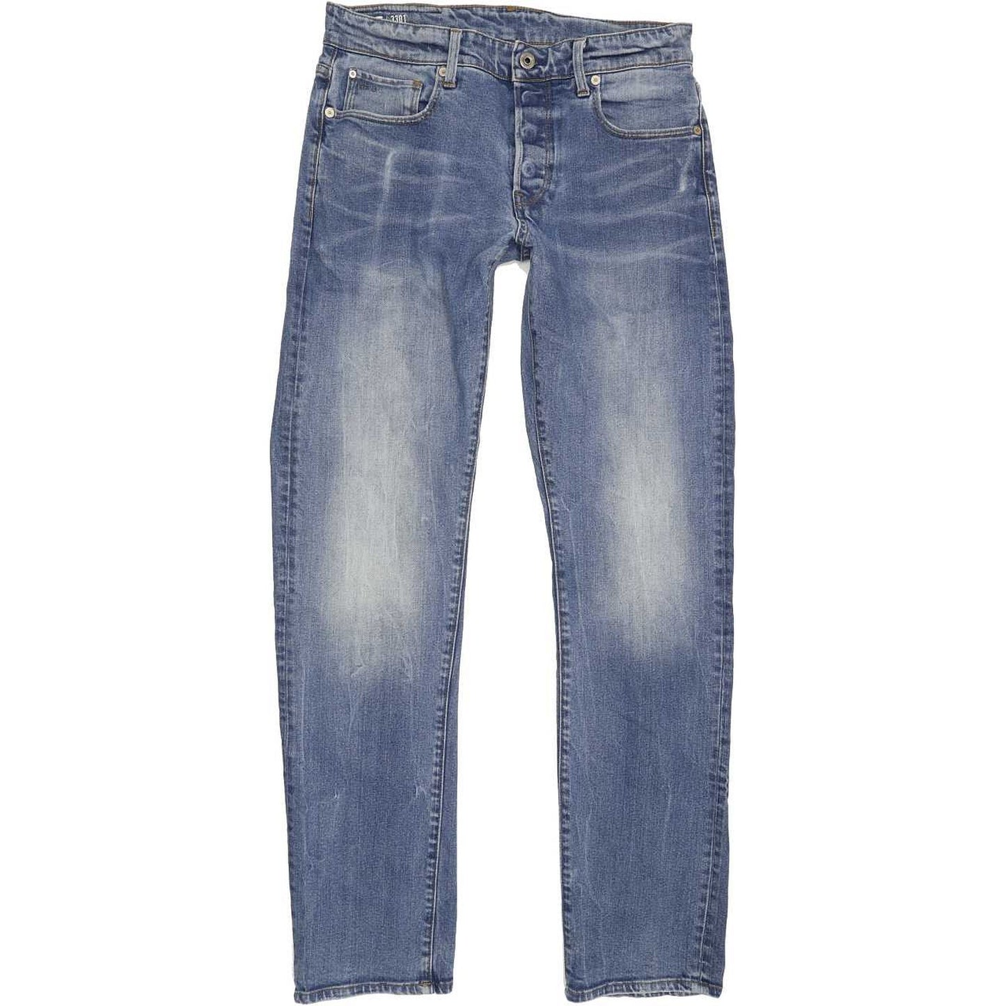 G-Star 3301 Men Blue Straight Regular Stretch Jeans W31 L33