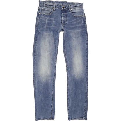 G-Star 3301 Men Blue Straight Regular Stretch Jeans W31 L33