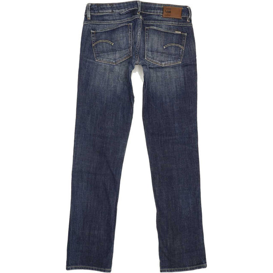 G-Star 3301 Women Blue Straight Slim Stretch Jeans W28 L29