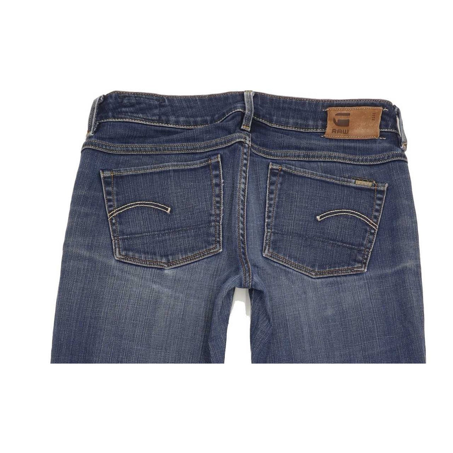 G-Star 3301 Women Blue Straight Slim Stretch Jeans W27 L29