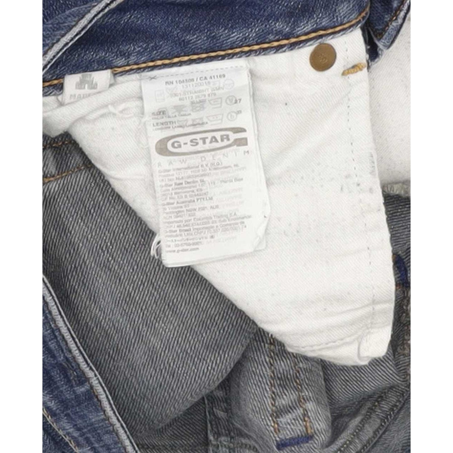 G-Star 3301 Women Blue Straight Slim Stretch Jeans W27 L29