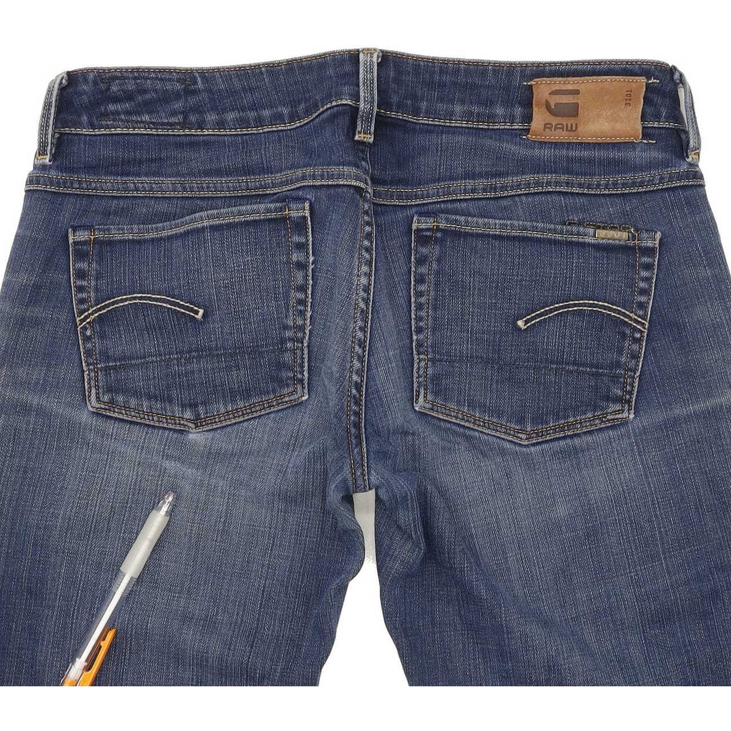 G-Star 3301 Women Blue Straight Slim Stretch Jeans W27 L29