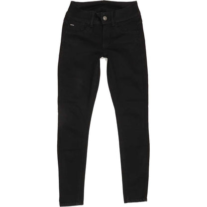 G-Star Lynn Mid Super Women Black Skinny Slim Stretch Jeans W26 L27