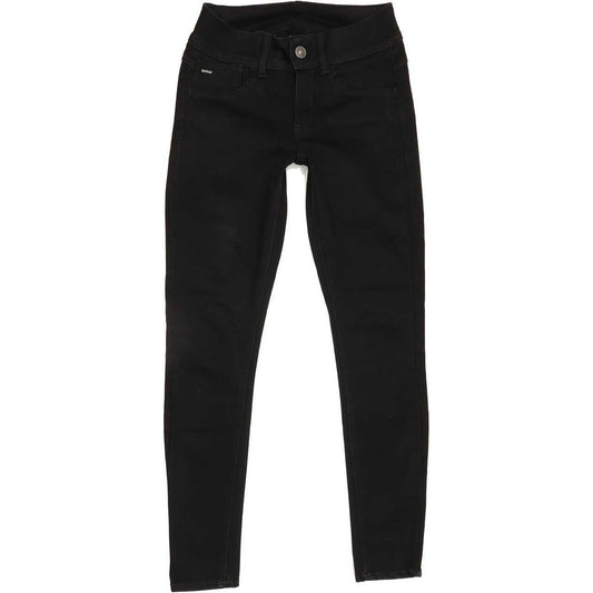 G-Star Lynn Mid Super Women Black Skinny Slim Stretch Jeans W26 L27