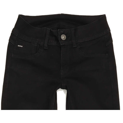 G-Star Lynn Mid Super Women Black Skinny Slim Stretch Jeans W26 L27
